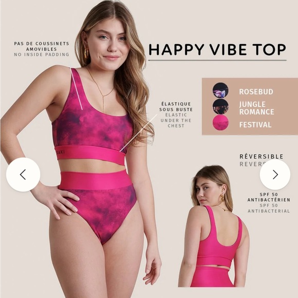 Oraki Happy Vibe Swim Top and Bottoms in Rosebud Print - Picture 7 of 7